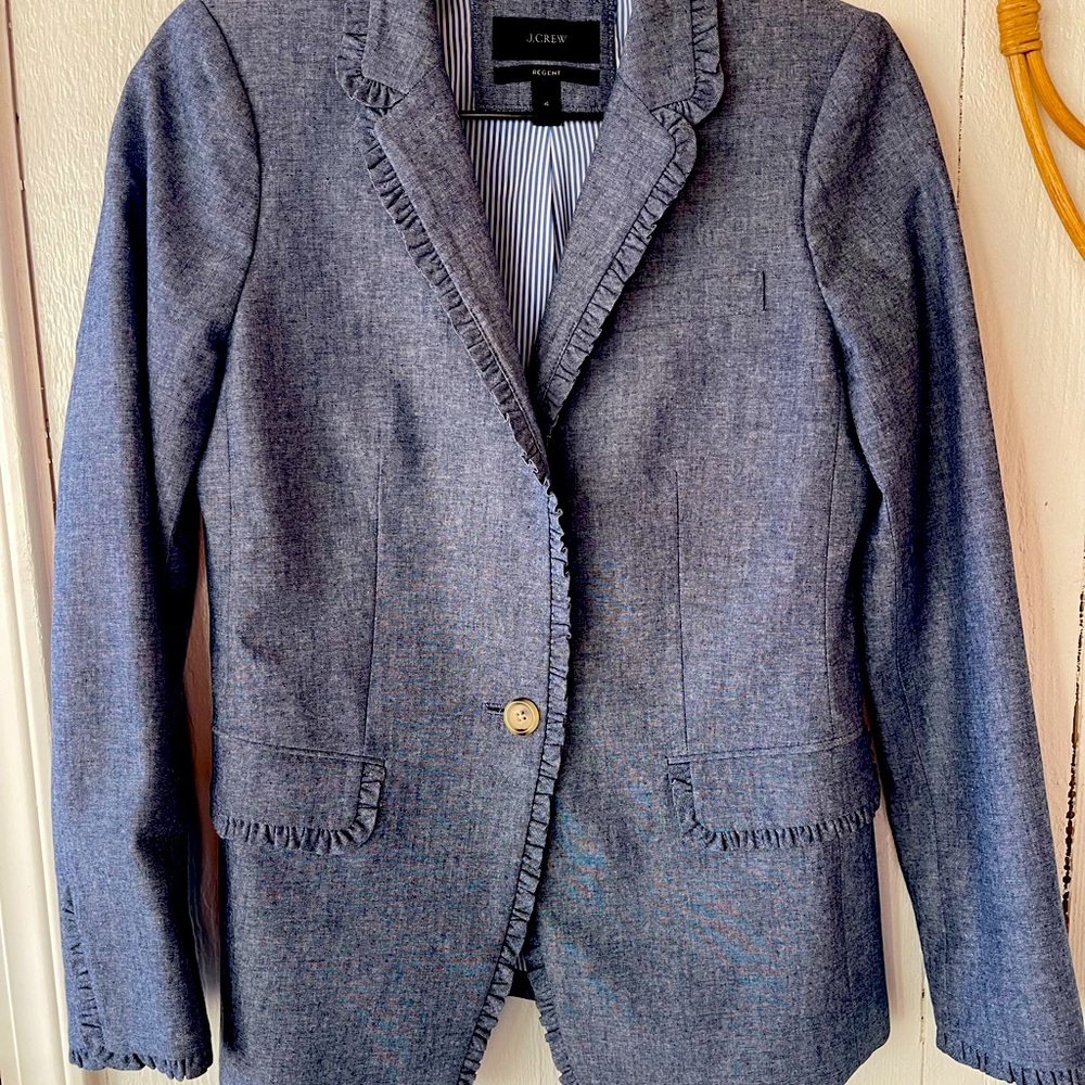 J. Crew Regent blazer 4 blue chambray